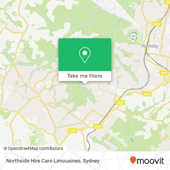 Mapa Northside Hire Cars-Limousines