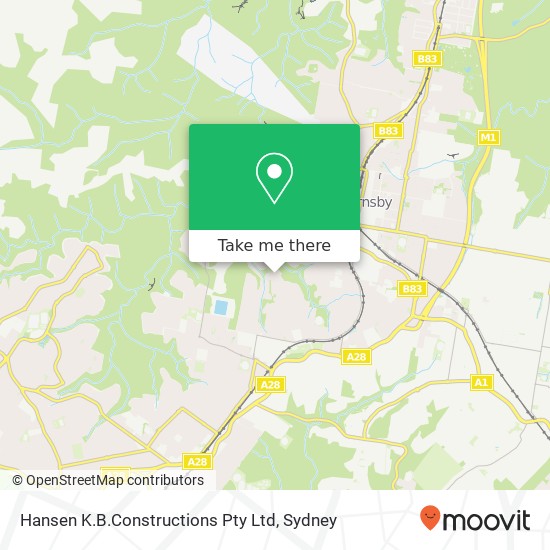 Hansen K.B.Constructions Pty Ltd map