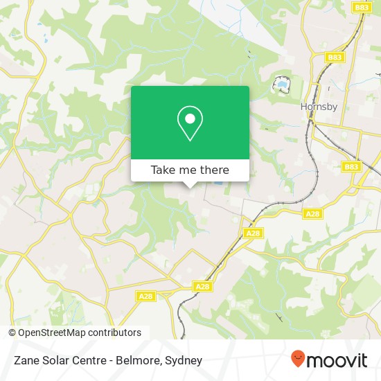 Zane Solar Centre - Belmore map