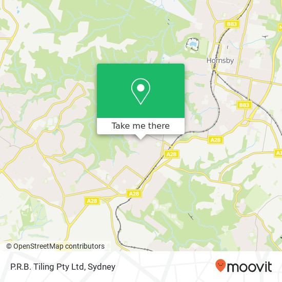 P.R.B. Tiling Pty Ltd map