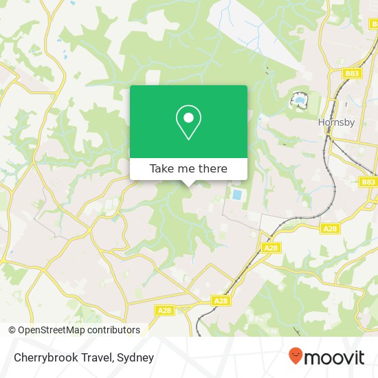 Cherrybrook Travel map