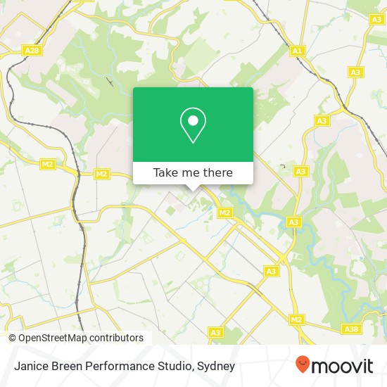 Mapa Janice Breen Performance Studio