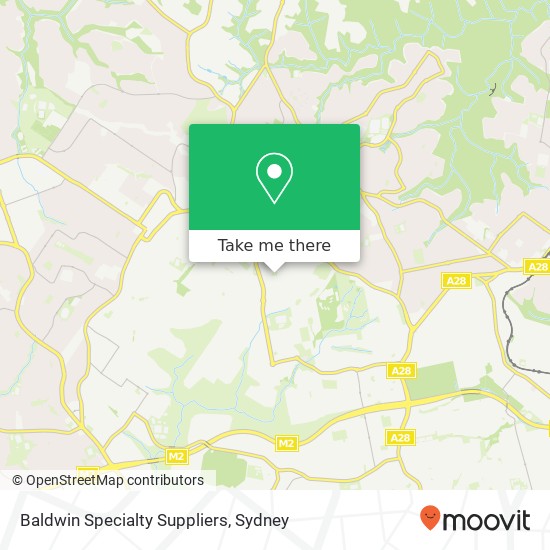 Baldwin Specialty Suppliers map