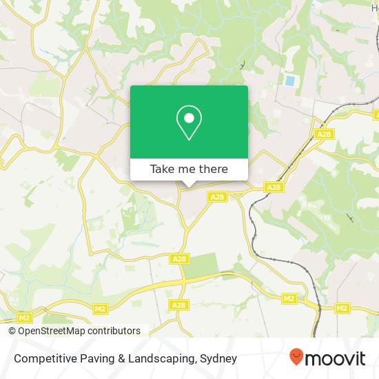 Mapa Competitive Paving & Landscaping