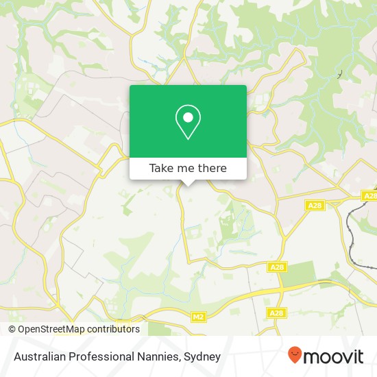 Mapa Australian Professional Nannies
