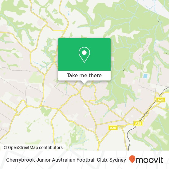 Mapa Cherrybrook Junior Australian Football Club