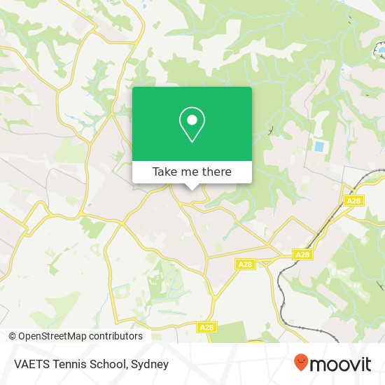 VAETS Tennis School map