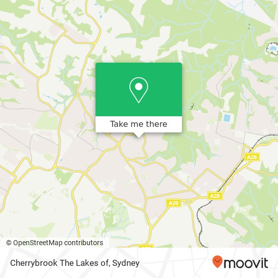 Mapa Cherrybrook The Lakes of