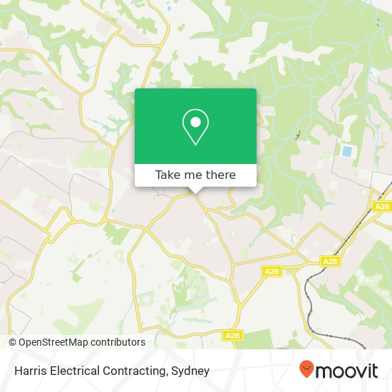 Harris Electrical Contracting map