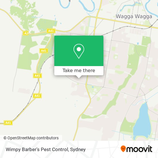 Mapa Wimpy Barber's Pest Control