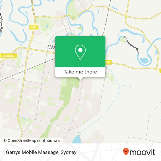 Mapa Gerrys Mobile Massage