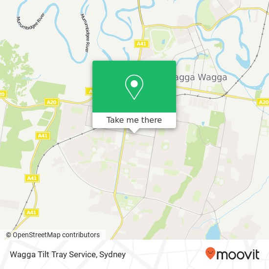 Wagga Tilt Tray Service map