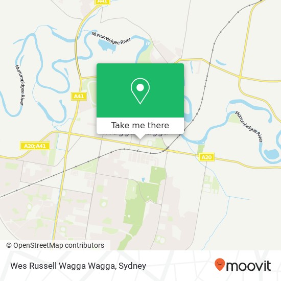 Wes Russell Wagga Wagga map