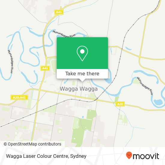 Mapa Wagga Laser Colour Centre