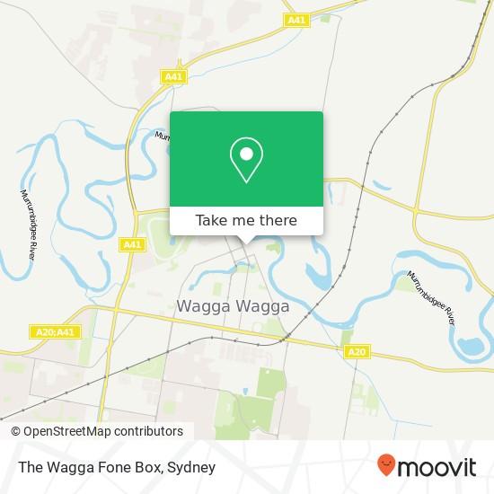 Mapa The Wagga Fone Box