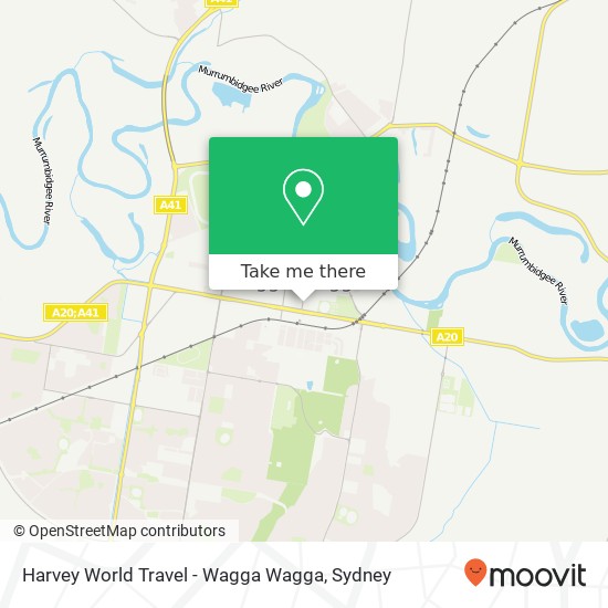 Harvey World Travel - Wagga Wagga map