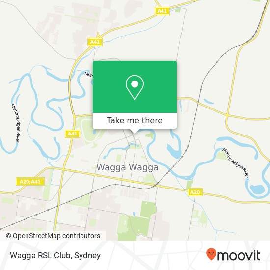 Wagga RSL Club map