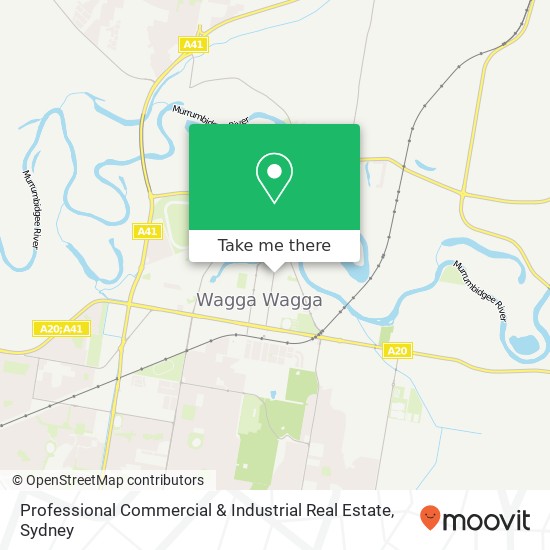 Professional Commercial & Industrial Real Estate map