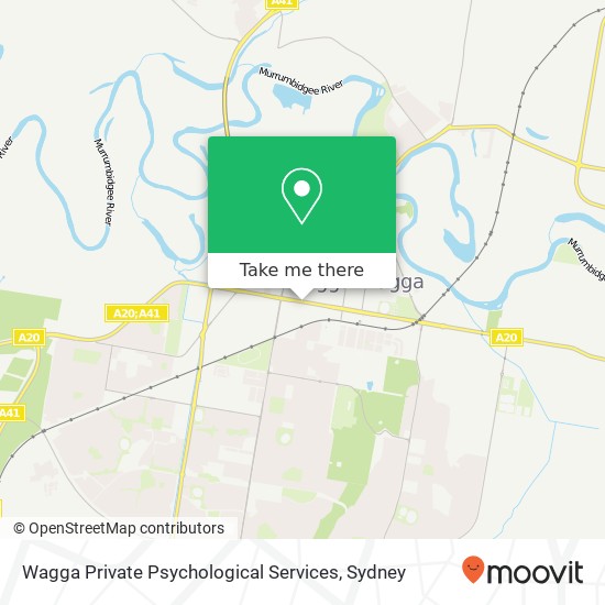Wagga Private Psychological Services map