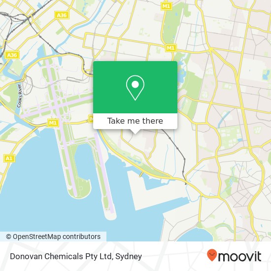 Mapa Donovan Chemicals Pty Ltd