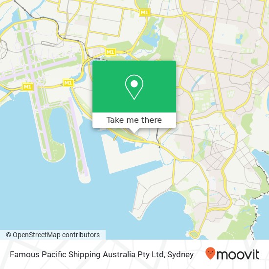 Mapa Famous Pacific Shipping Australia Pty Ltd