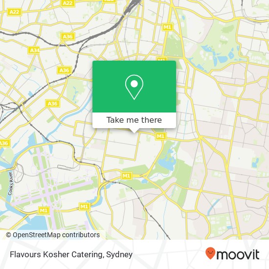 Flavours Kosher Catering map