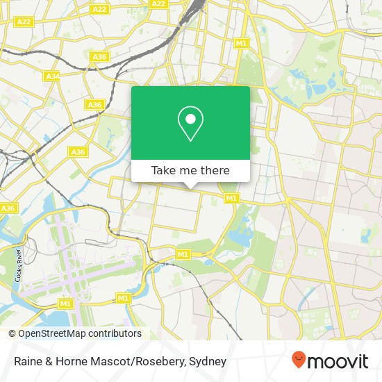 Raine & Horne Mascot/Rosebery map