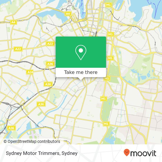 Mapa Sydney Motor Trimmers