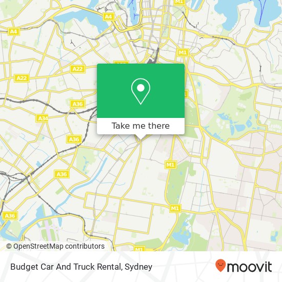 Budget Car And Truck Rental map