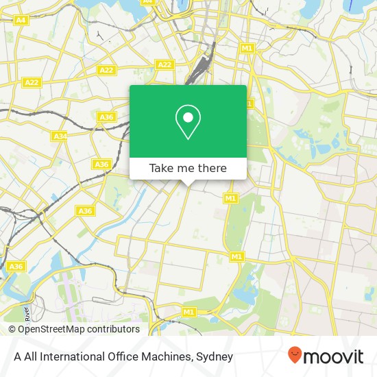 A All International Office Machines map