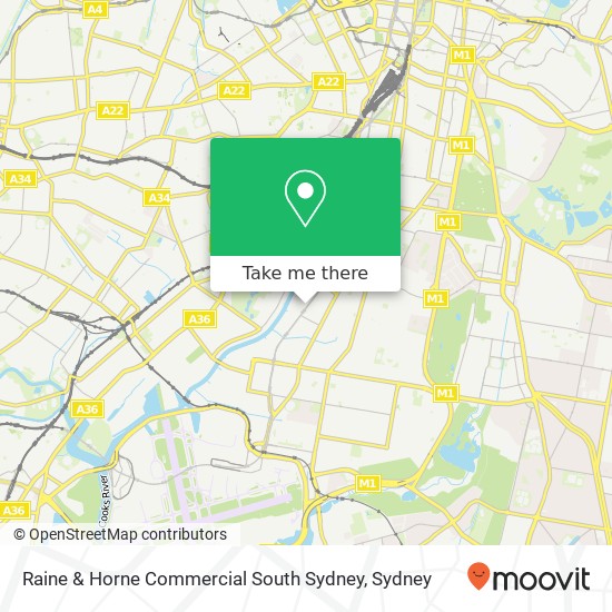 Raine & Horne Commercial South Sydney map