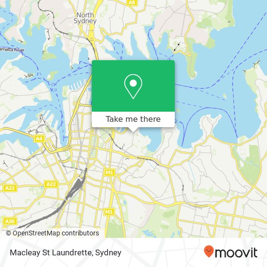 Macleay St Laundrette map