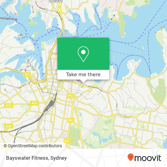 Bayswater Fitness map