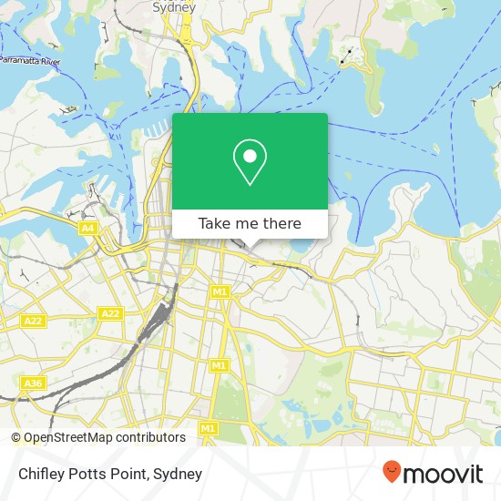 Mapa Chifley Potts Point