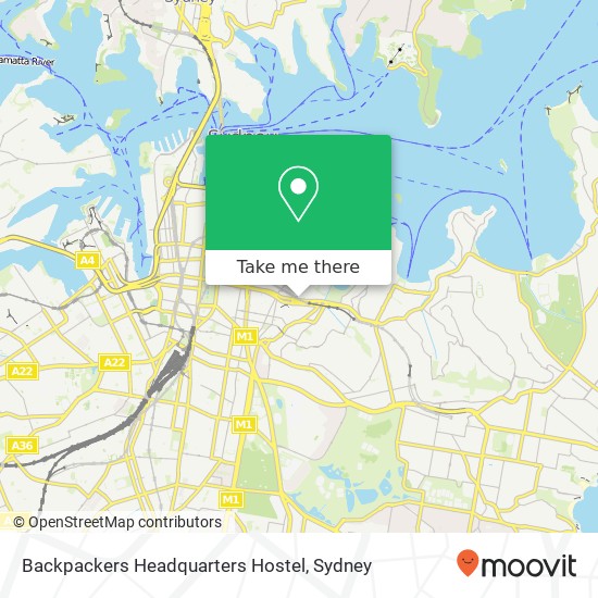 Backpackers Headquarters Hostel map