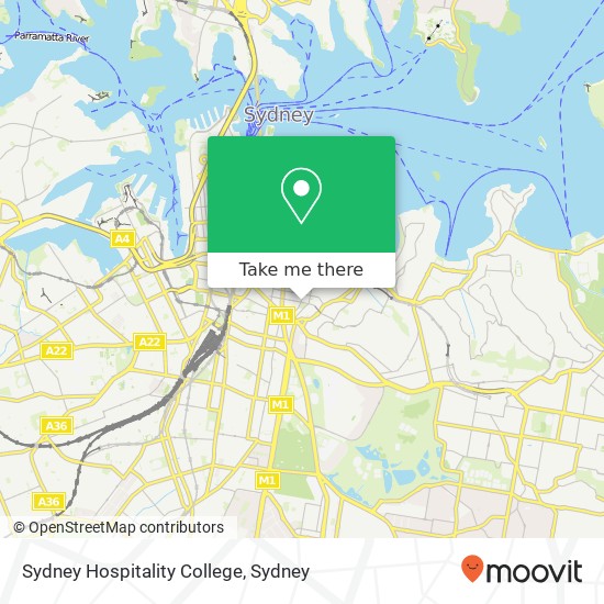 Mapa Sydney Hospitality College