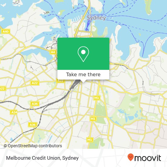 Melbourne Credit Union map