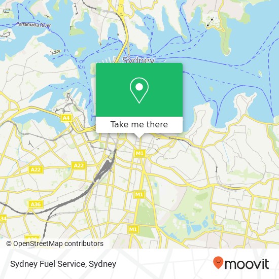 Sydney Fuel Service map