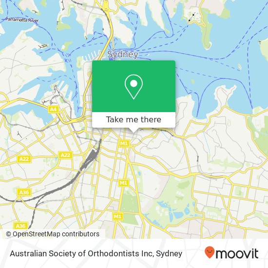 Australian Society of Orthodontists Inc map