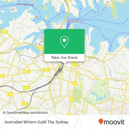 Australian Writers Guild The map