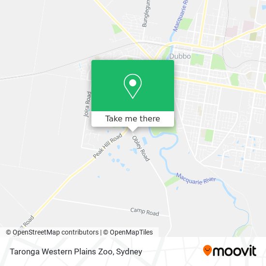 Taronga Western Plains Zoo map