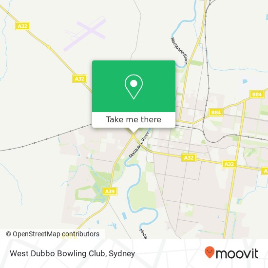 Mapa West Dubbo Bowling Club