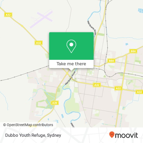 Dubbo Youth Refuge map