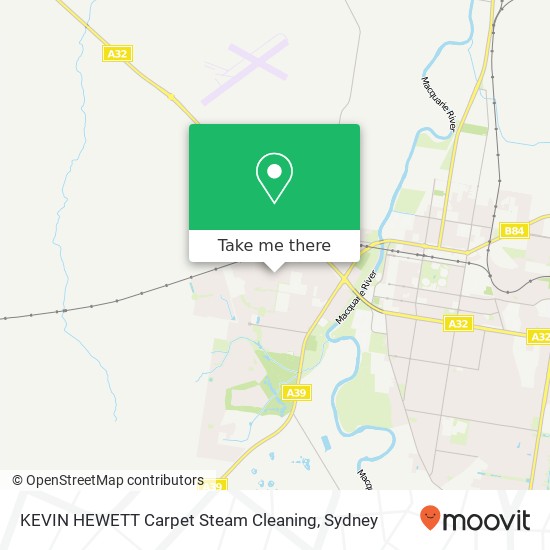 Mapa KEVIN HEWETT Carpet Steam Cleaning