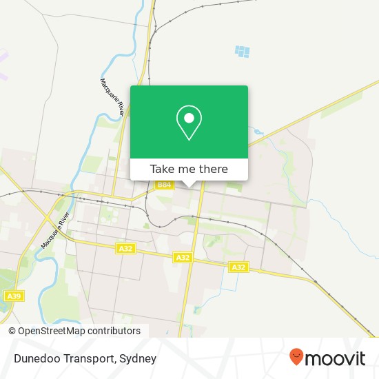Dunedoo Transport map