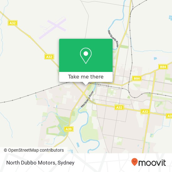 North Dubbo Motors map