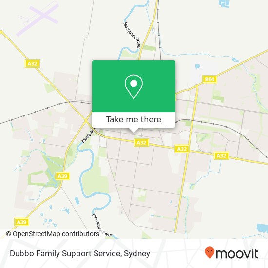 Dubbo Family Support Service map