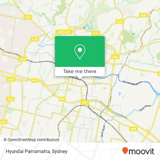 Hyundai Parramatta map