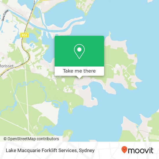 Mapa Lake Macquarie Forklift Services