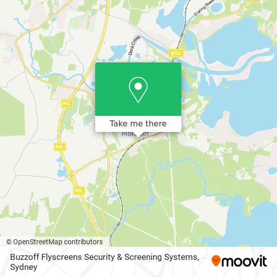 Mapa Buzzoff Flyscreens Security & Screening Systems